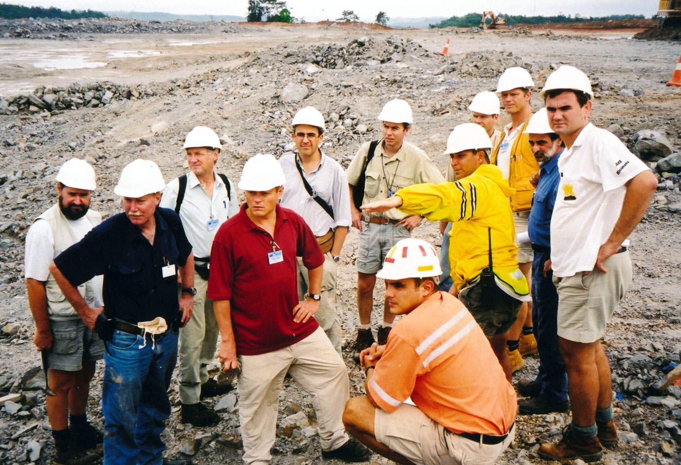 [In the pit at Tarkwa, Ghana.]