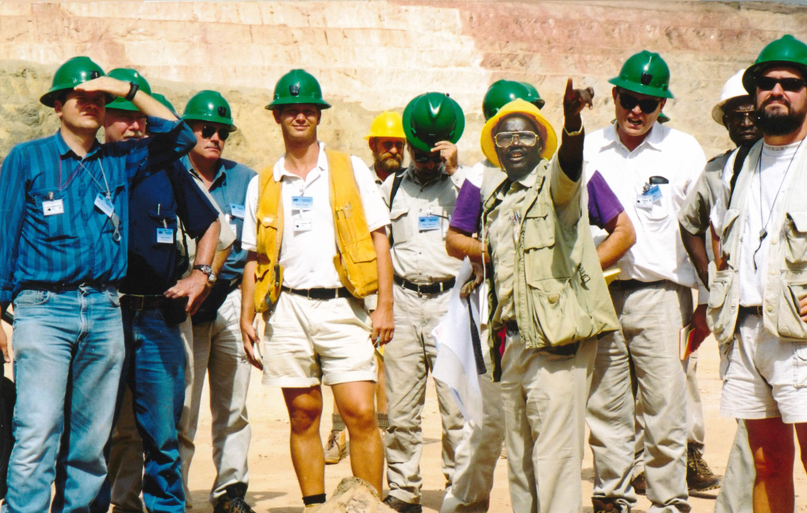 [In the pit at Sadiola, Mali.]