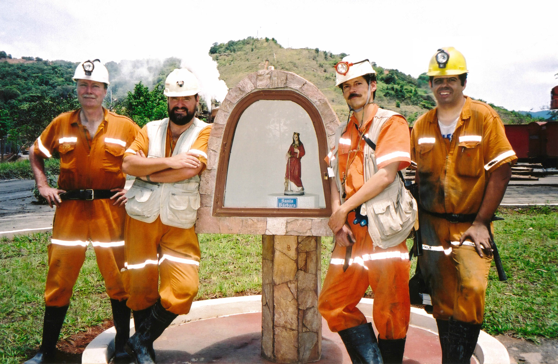 Tour group with Santa Barbara at S&atilde;o Bento