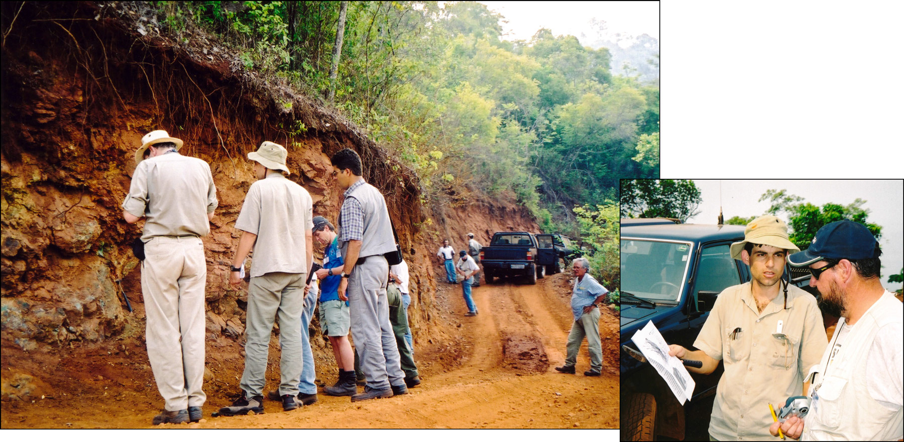 A road cutting above the Cristalino deposit