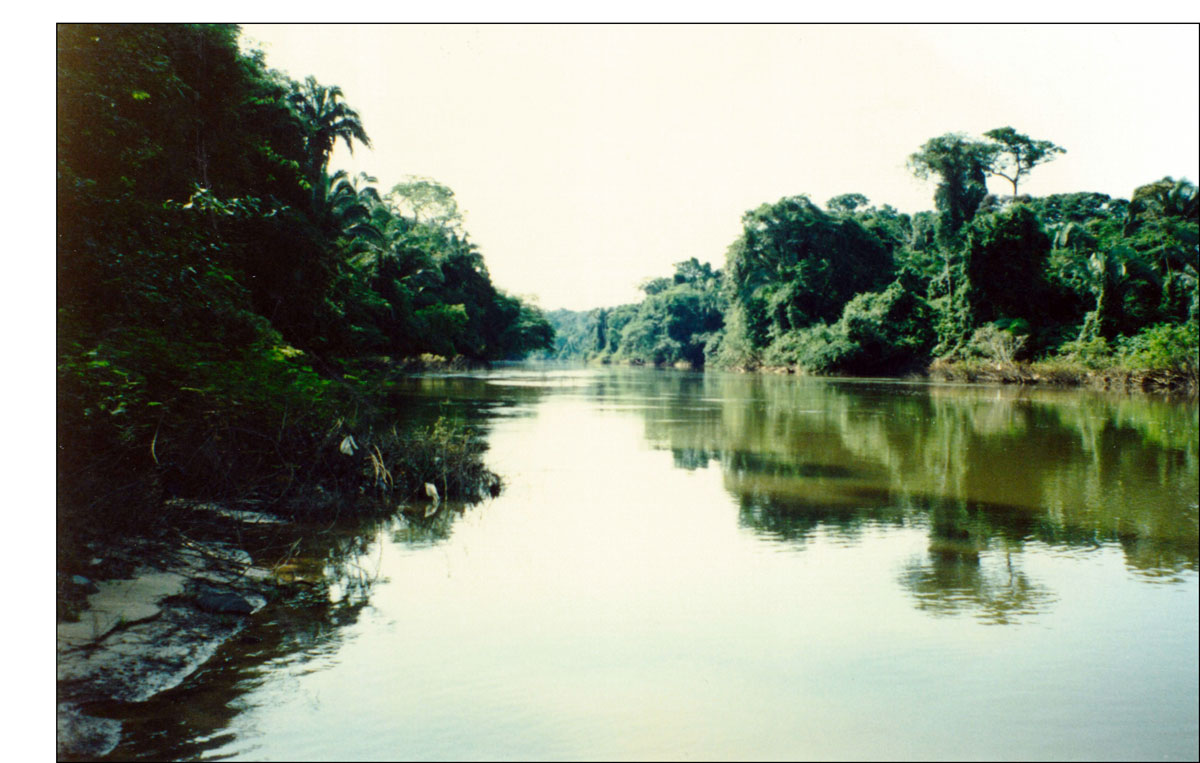 Crossing the Itacai&uacute;nas River en route to Salobo