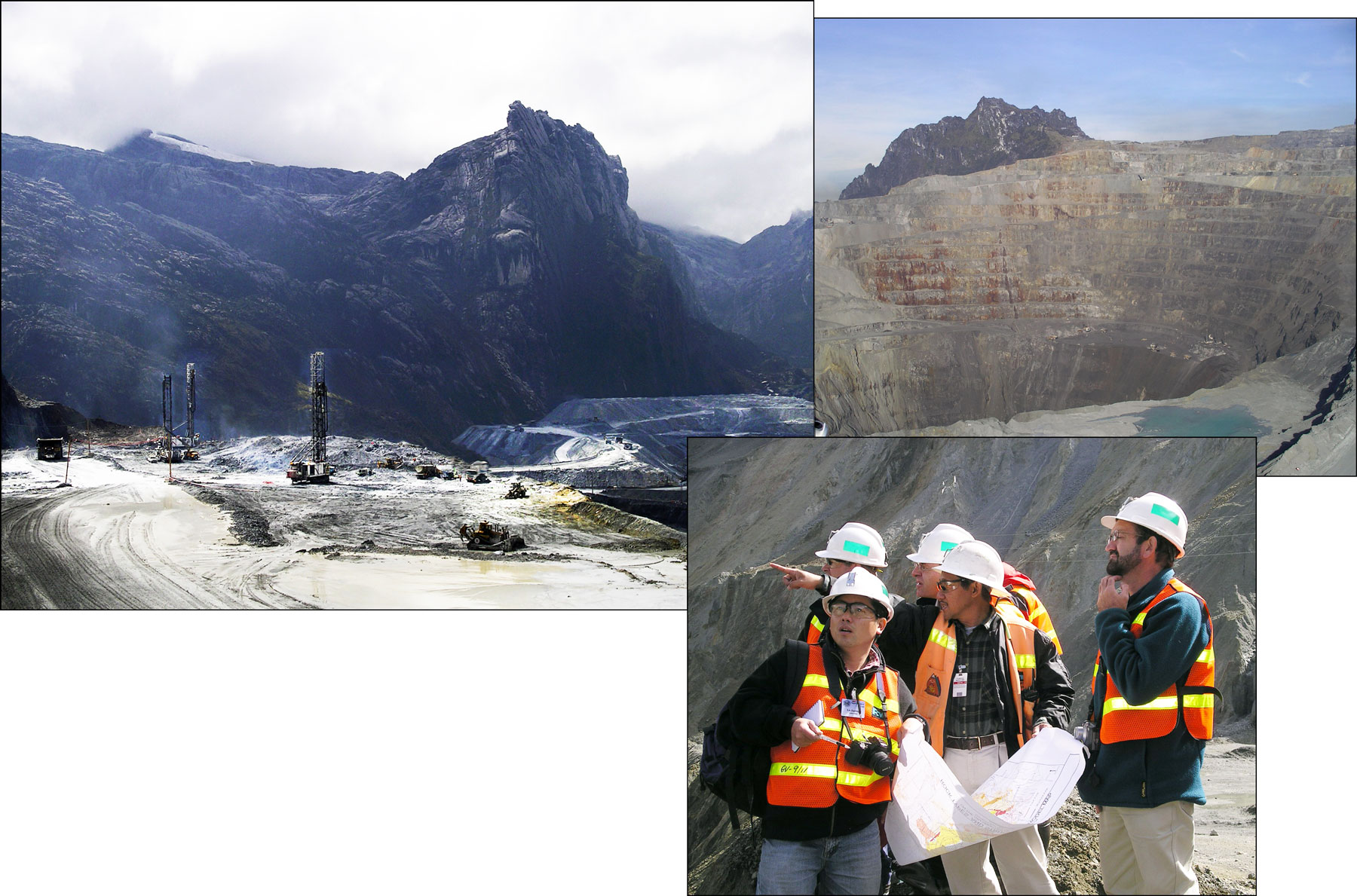 In the Grasberg pit and surrounds